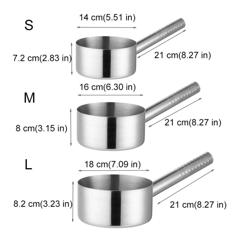 Thickened Kitchen Water Scoop Long Handle Soup Scoop Household Stainless Steel Water Ladle  Canteen