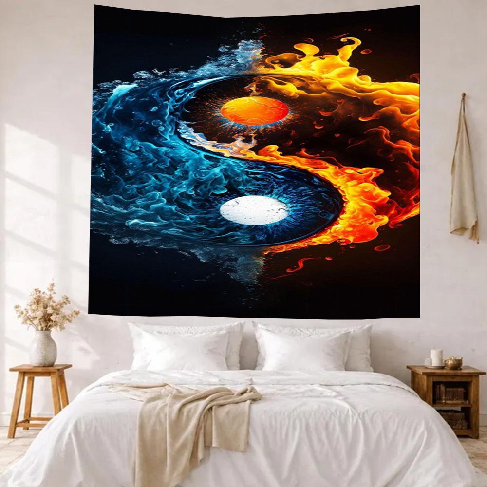 Yingyang Wall Decor Tapestry Art For Pet Memorial Birthdaywedding Party Backdrop Family Gift