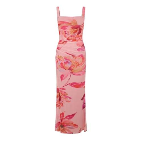 I Saw It First Womens/Ladies Floral Mesh Maxi Dress
