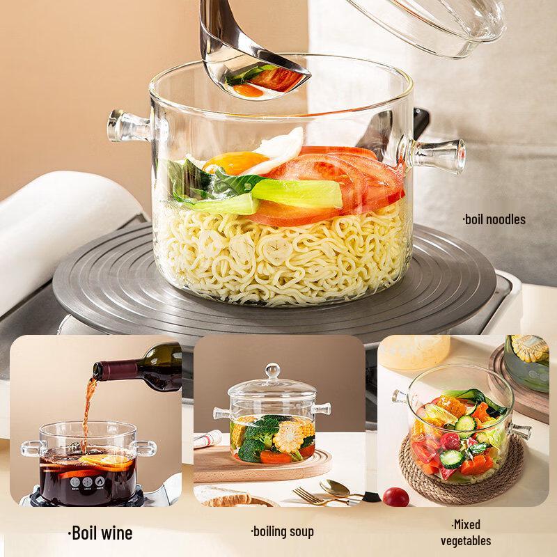 Tinle High Borosilicate Glass Stew Pot