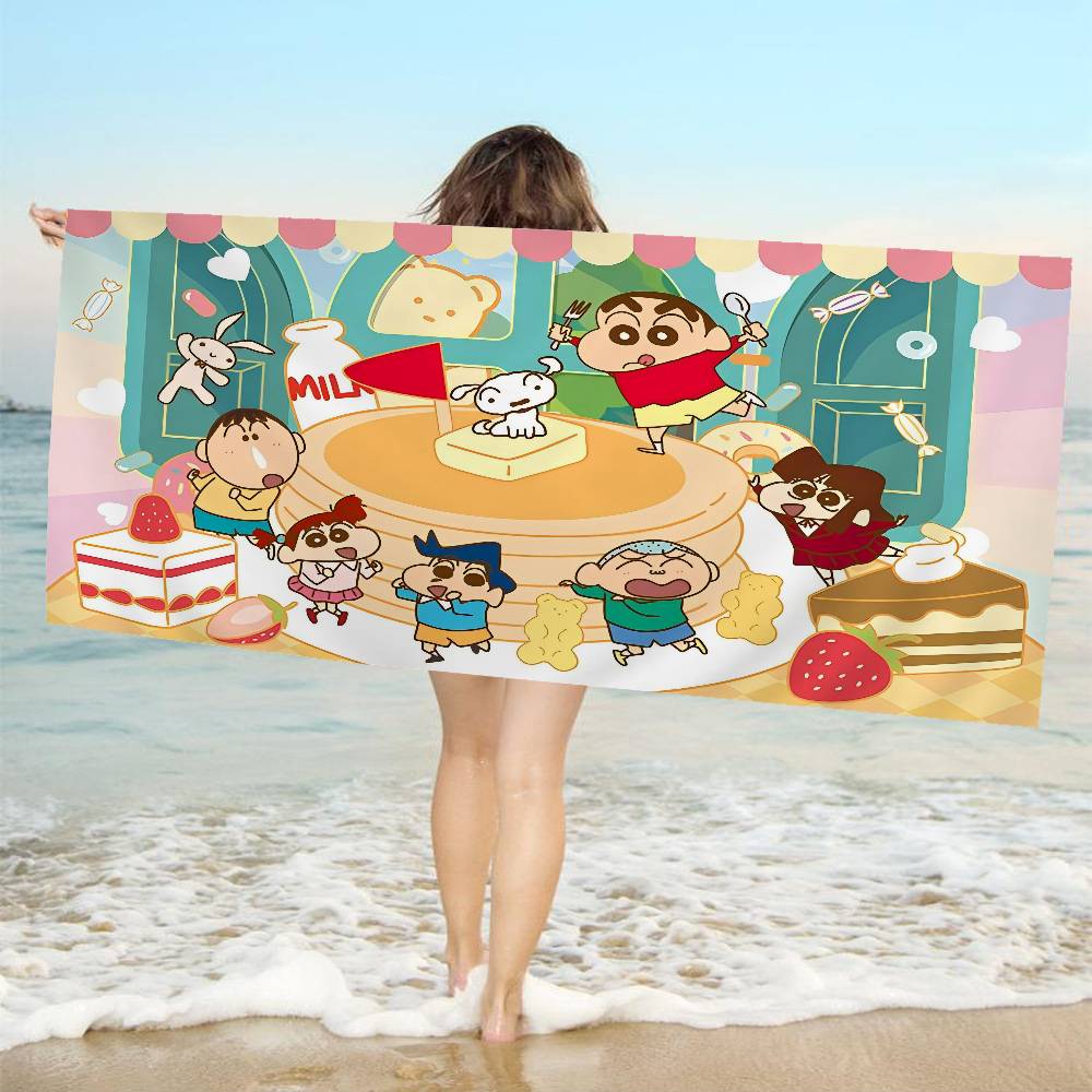 Anime C-Crayon S-Shin-chan Microfiber Beach Towel Absorbent Quick dry Soft Yoga Swimming Resort Mountain Climbing Towel