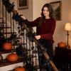 1.7m Artificial Black Maple Leaf Garland for Halloween Party Decoration