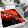 Tappetini stampati in 3D con chitarra colorata per soggiorno, tappeti antiscivolo, camera da letto, comodino, decorazione moderna per la casa, tappetini lavabili
