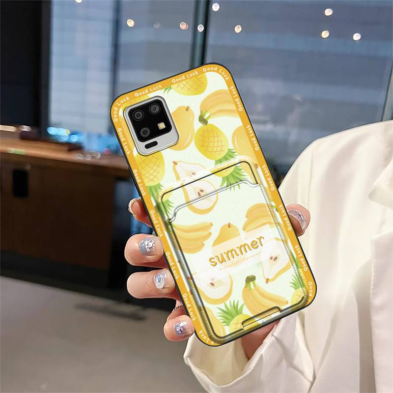 Niedliche TPU Handyhülle für Sharp Aquos Zero6/Aquos Air Stoßfest Kartenfach Kartenhalter Langlebig Vollständig umschließend Schmutzabweisende Hülle