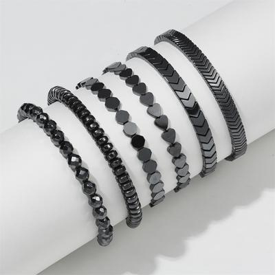 Ímãs Terapêuticos de Potência Eficaz Pulseira de Magnetita Para Mulheres Coração Geométrico Redondo Pulseira Magnética Saudável Joias de Cuidados com a Saúde