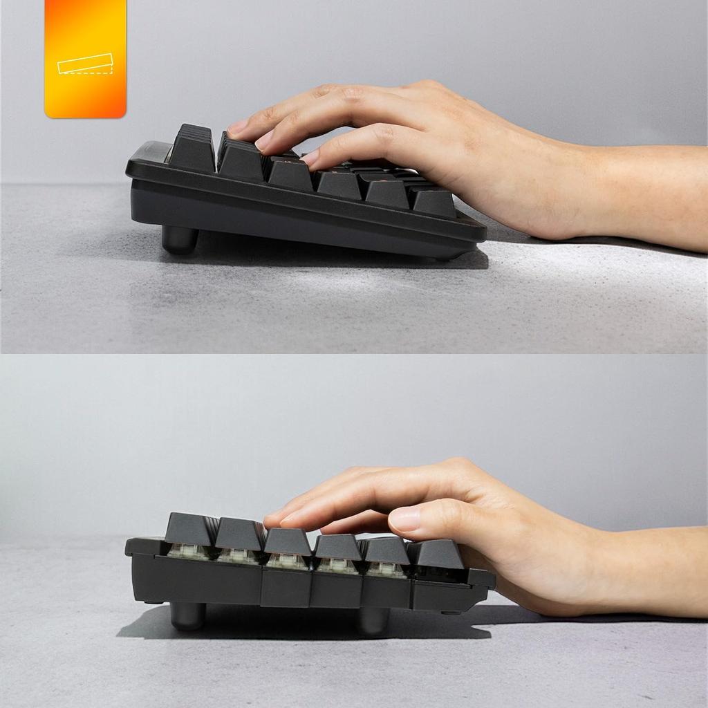BAROCCO MiSTEL MD770 RGB Separate Wired 85 Black Orange Double MX Backlight Macro Media Key Support Authorized Distributor (English Layout/blue