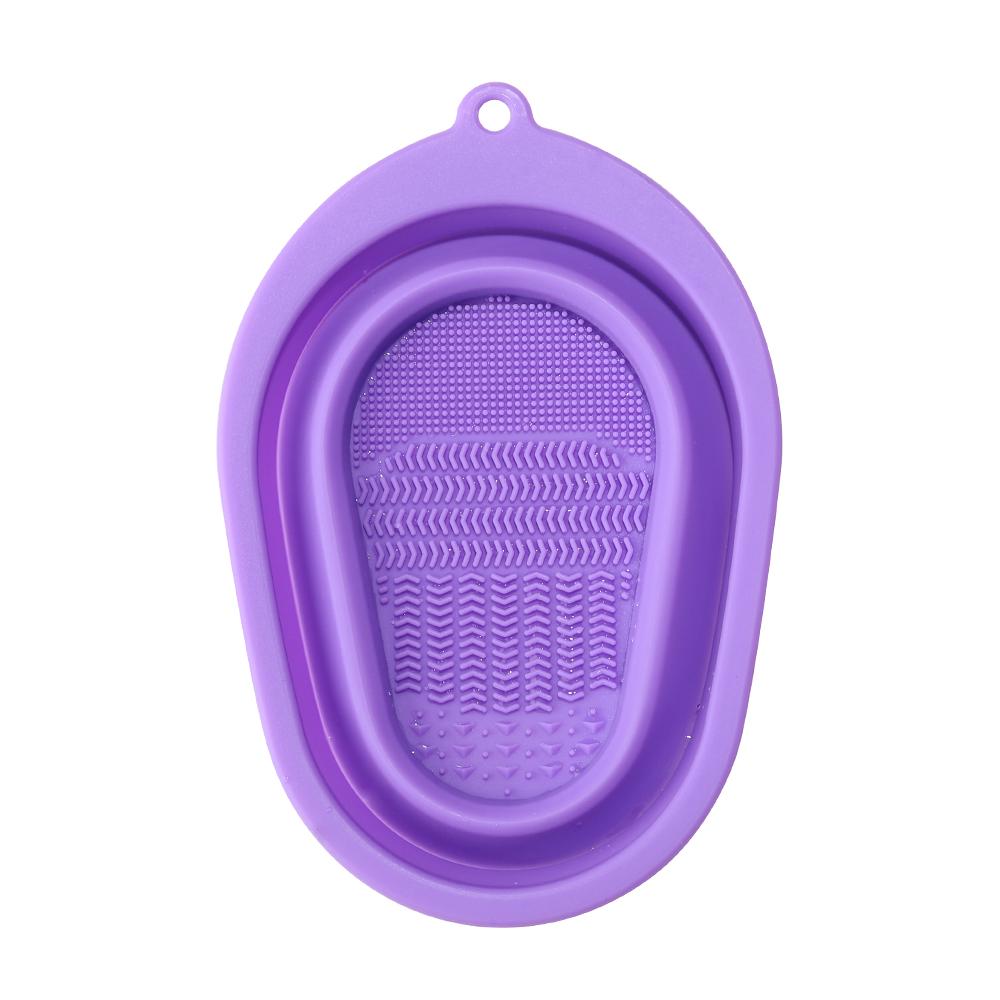 1Pcs Collapsible Silicone Brush Egg Pad Clean Washing Tools for Makeup Brushes Scrubber Board Cosmetics Cleaning Mat Kit