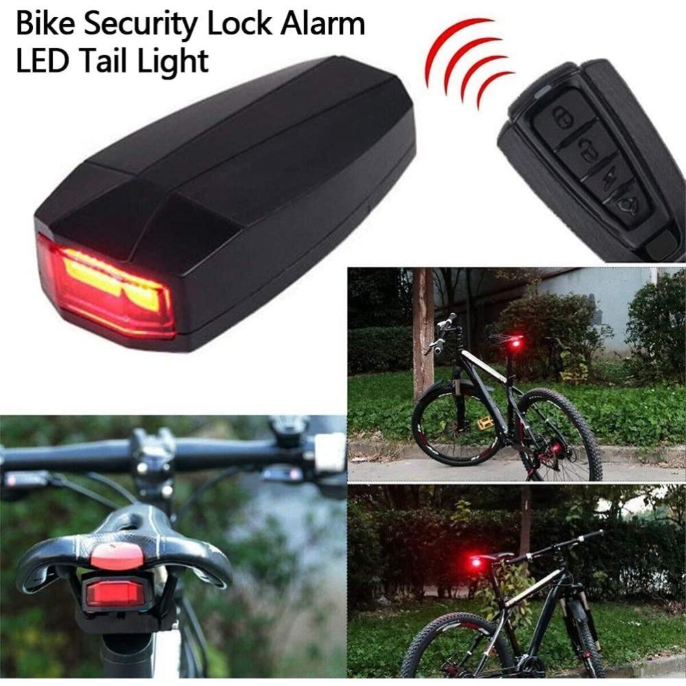 Rechargeable Battery Wireless Bike Alarm Wireless System USB Rechargeable Light Night Riding