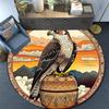 Eagle Round Area Rug,Carpet Rug for Living Room Bedroom Sofa Playroom Decor,Non-slip Floor Mat