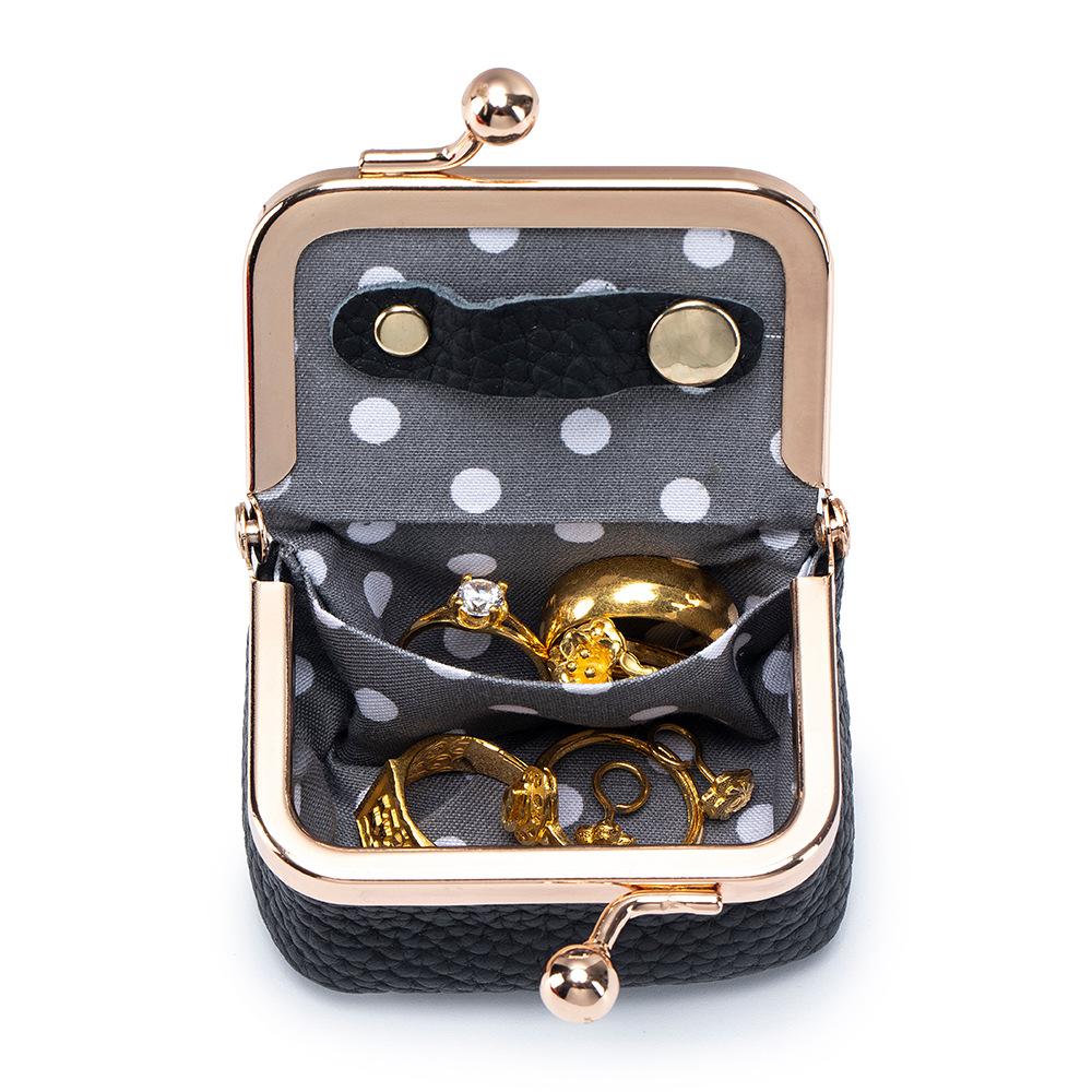 Neue Kleine Goldene Tasche Diamantring Schmucktasche Mini Ring Halskette Ohrringe Schmuckschatulle Münzbeutel Kleingeldbörse