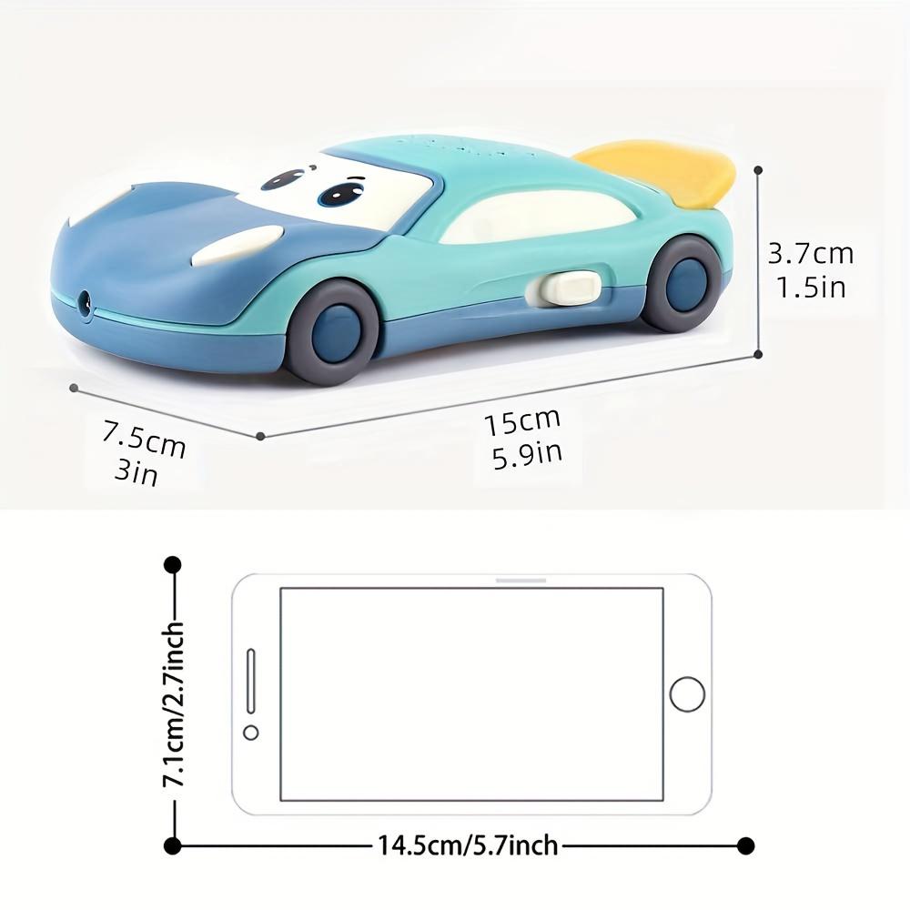 Kids Interactive Music,Projection Phone Toy with Cartoon Car Design Multi Functional Learning Educational Gift for Toddlers, Christmas Halloween