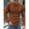 Spring Autumn Round Neck Long Sleeve T-shirt Men Casual Fashion All-match Bottomed Top Male Pullover Tee