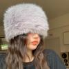 Women's New Winter Hat Thickened Warm Imitation Fur Fashionable Simple Fisherman's Hat Imitation Mink Hair Ladies Mongolian Hat