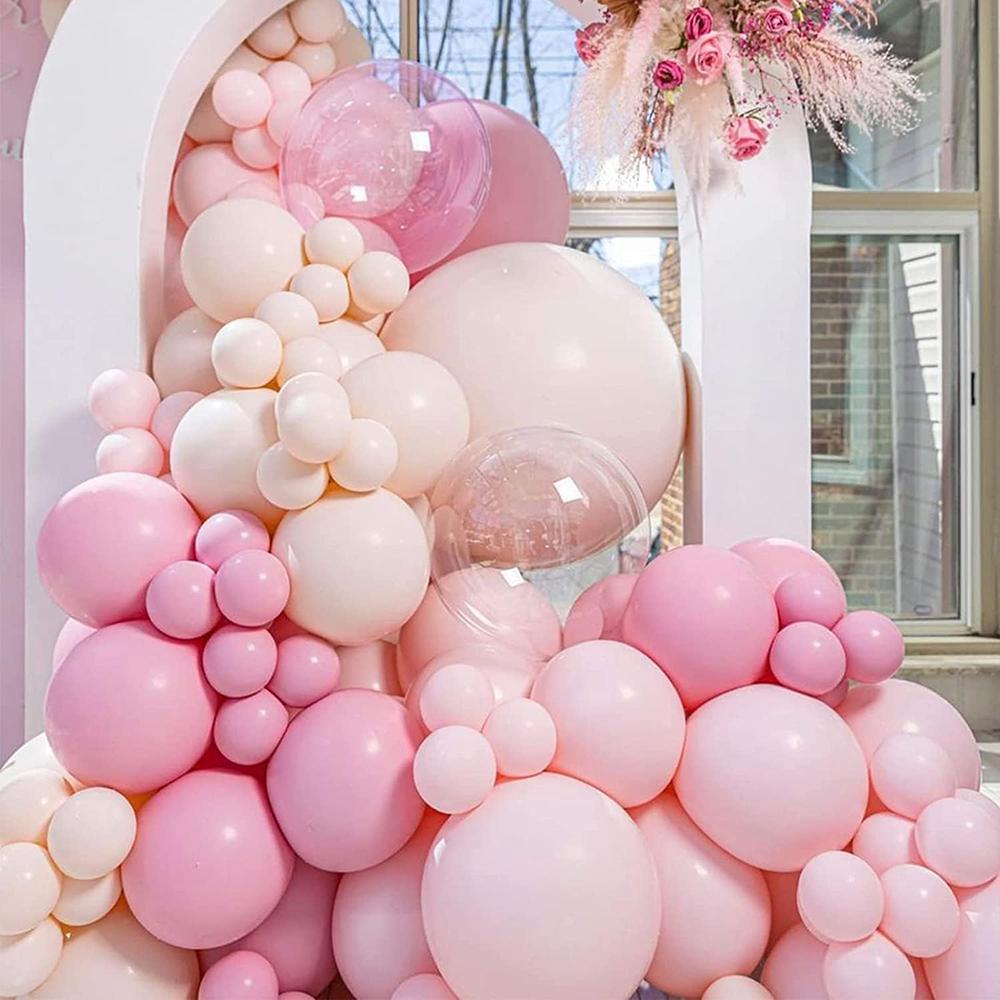 Pastel Pink Balloons Garland Baby Pink Balloon Arch Kit Birthday Party Baby Shower Gender Reveal Home Party Decoration Globos