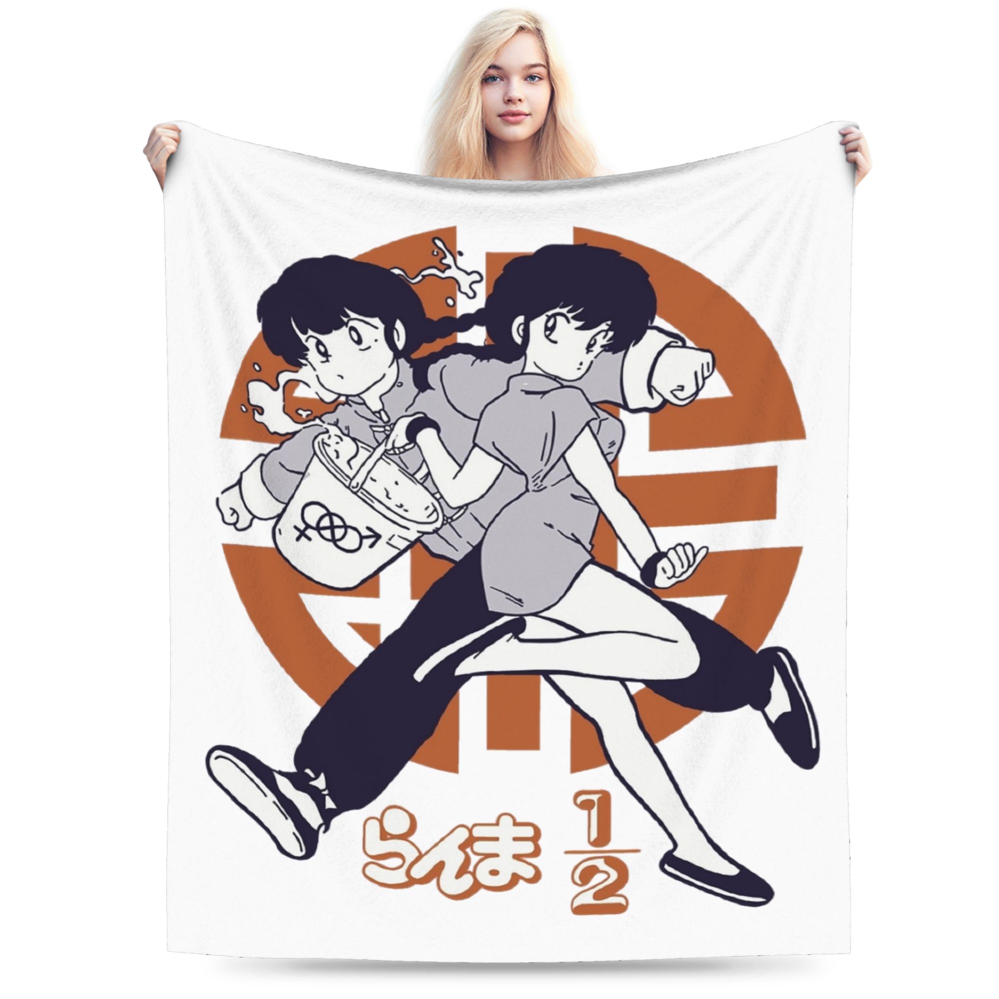 

Ranma Saotom Anime Blanket Plush Awesome Soft Throw Blanket for Home Winter 200x150cm 80x60in