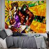 Anime JoJos Bizarre Adventure Tapiz de Pared Grande Impreso Decoración de Pared de Buda Indio Brujería Bohemia Hippie Arte de Pared