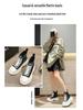Women's White High-Top 2022 Genuine Leather Platform Casual Sneakers
