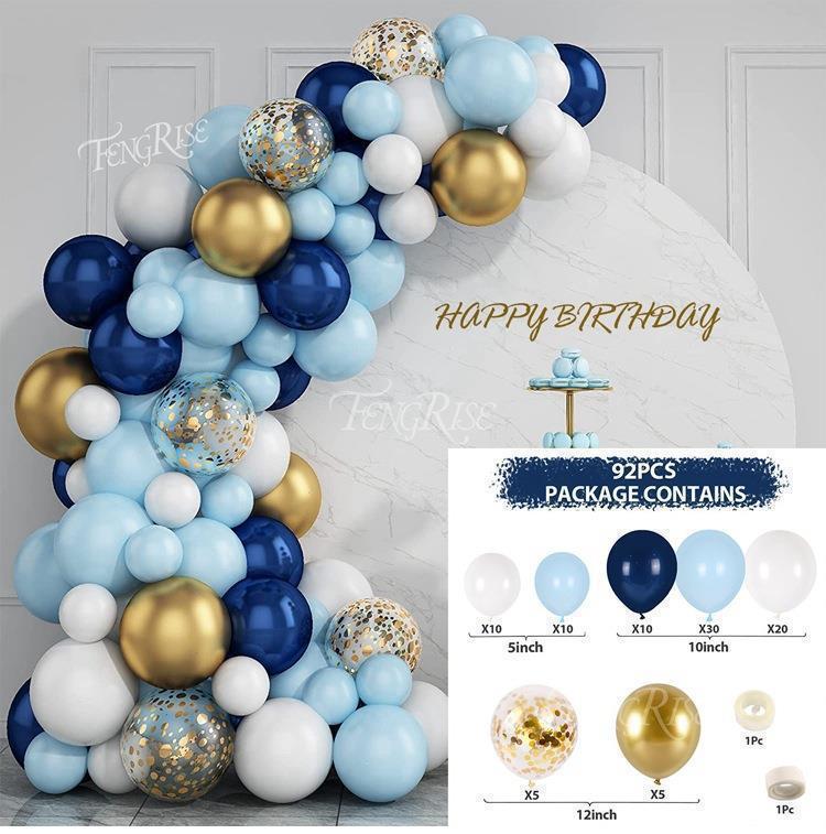 Balloon Set Black Gold New Year Arrangement Balloon Chain Birthday Party Wedding Decoration Arch Latex Material