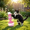 Cartoon Cat Tumbler Wobbler Toy Chicken Shaped Self-Balancing Cat Toy  Exercise Pet Toy