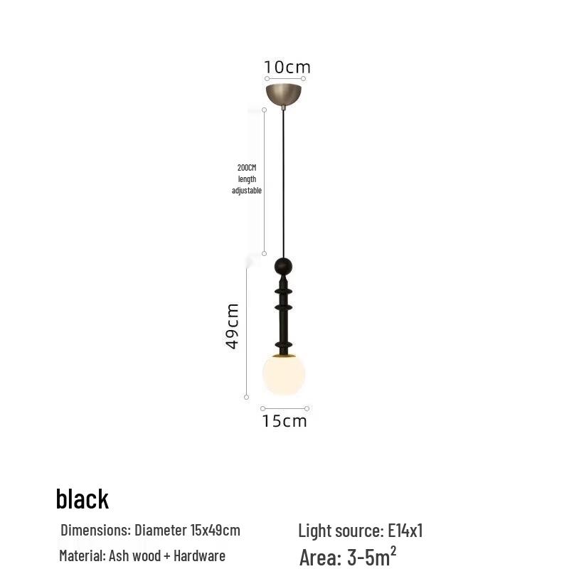 

UOSU French Vintage Bedside Bar Pendant Light