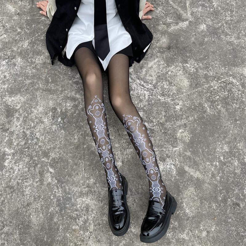 Punk Sexy Strumpfhosen Frauen Mesh Fishnet Strümpfe Club Party Super Elastische Strumpfhosen Hosenträger Calcetines Anti-Verhaken Aktien OPP gray