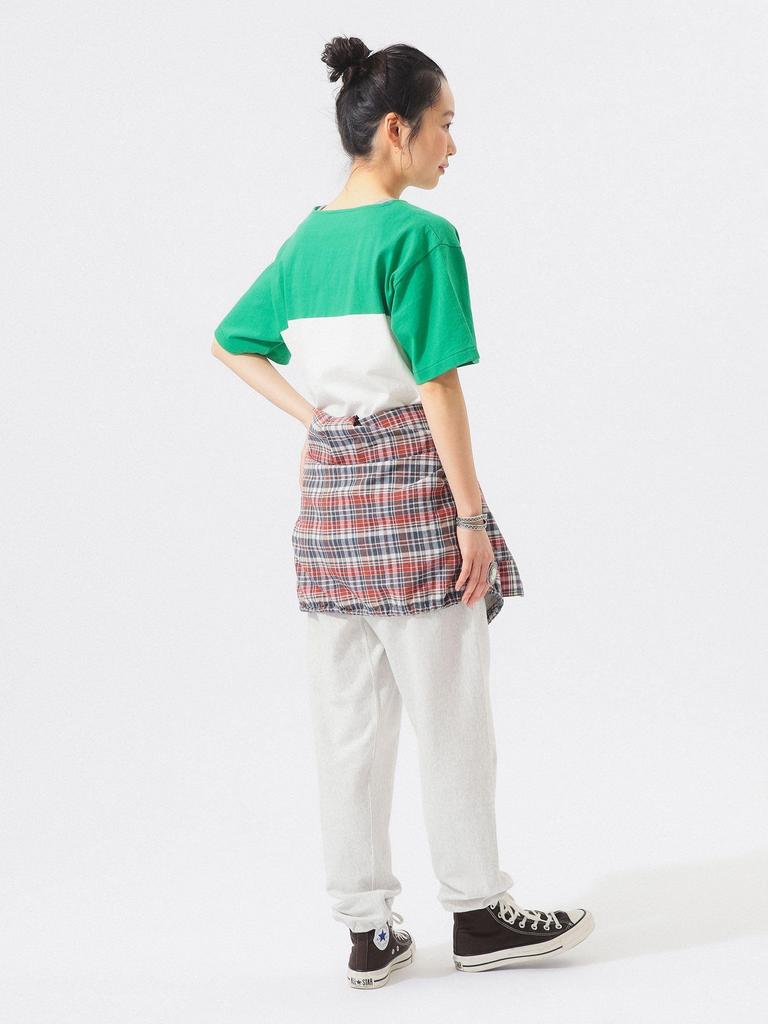 [BEAMS BOY] S/S TEE Wide Border Short Sleeve Women's GREEN ONE SIZE