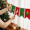 Christmas Party Decoration Bunting Swallowtail Pennant Flag Garland for Home Holiday Festive Decor