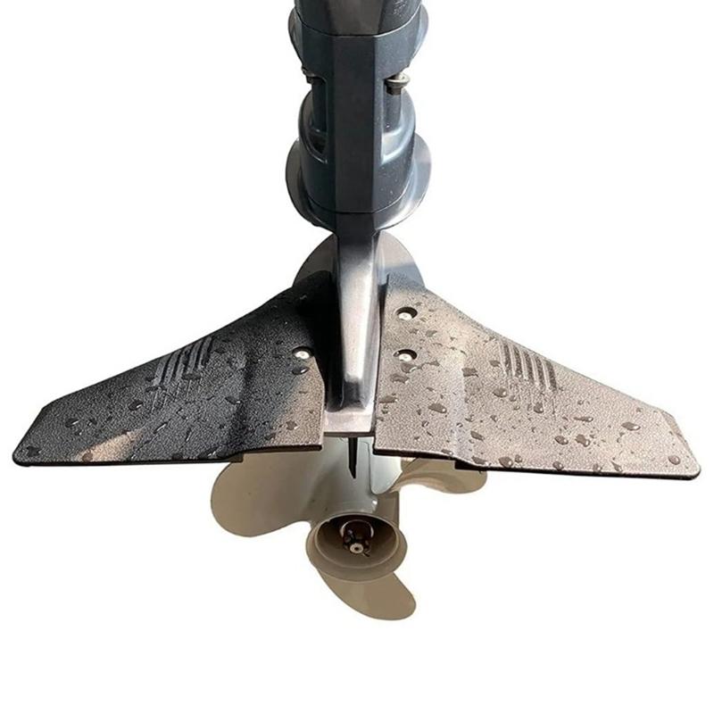 Marine Foil Stabilizer Dorsal-Fin Style Hydrofoil Stabilizer for Outboard Motors Drive 5-150hp Marine Outboard
