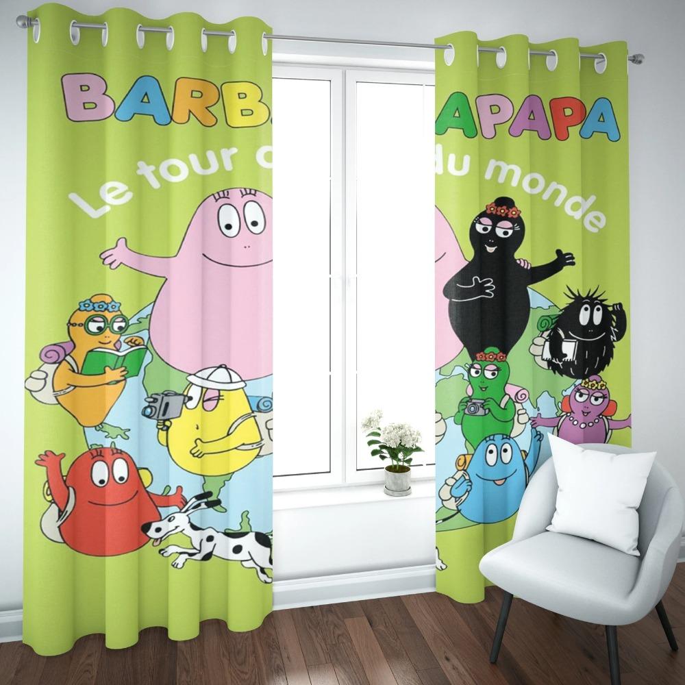 Barbapapa Cartoon Curtain Bedroom Window Animation Blackout Children Room Fashion Style Home Decoration