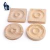 Round Natural Wood Jewelry Display Stand for Bracelets, Geometric Shape Square Tray