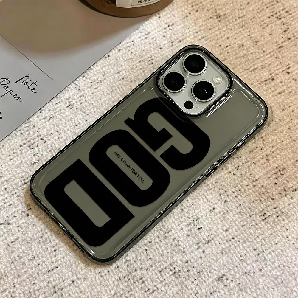For Iphone 11 Pro Max Case God Letter Protective Cover For Iphone 15 14 17 Plus 13 Air 12 16 Cover Funda