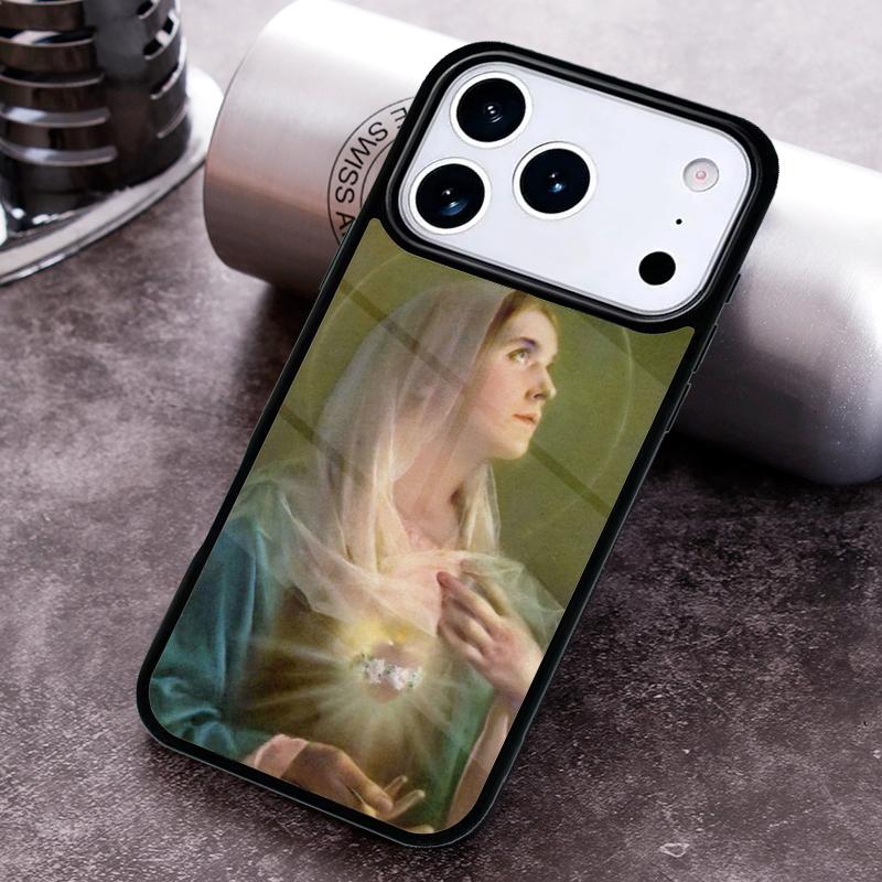 Virgin Mary Phone Case For iPhone 17,16e,15,14,13,12,11,Mini,Pro,MAX soft Silicone Cover