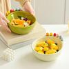 Large Capacity Fruit Serving Plate Ceramics Snack Plate with Fork Fruit Insert