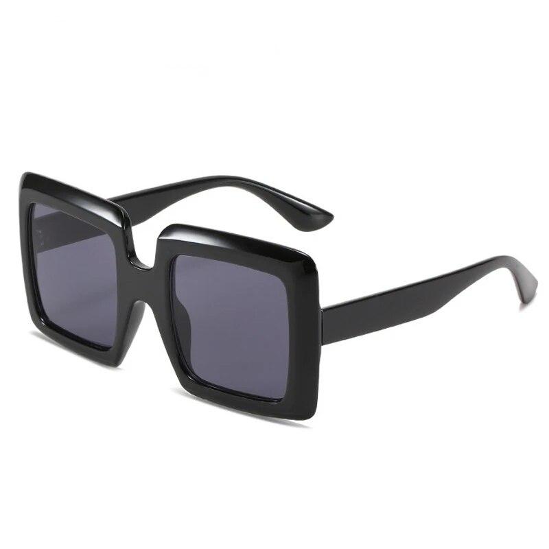 Vintage Oversized Square Gradient Sunglasses For Women New Luxury Brand Leopard Brown Uv400 Sun Glasses Men Chic Shades Pink