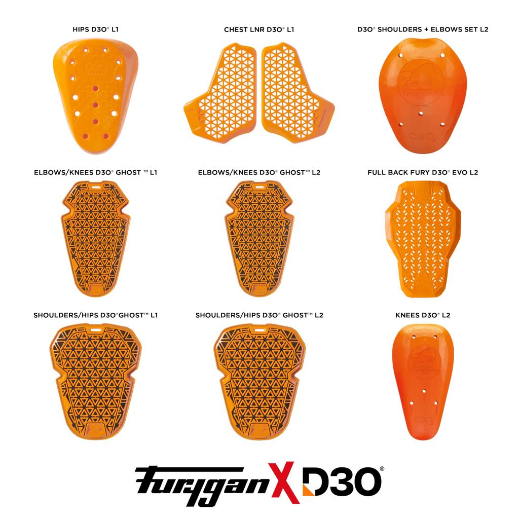 Furygan D3O® Ghost Protector Elbow/Knee 2-Pack CE Level 2 Motorcycle