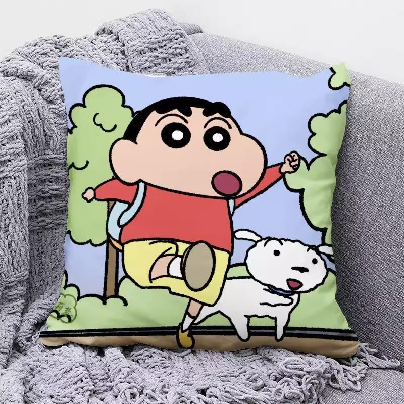 Cute Crayon Shin-chan Cartoon-Printed Pillowcases for a Cozy Sleep! Sofa cushion cover, room decoration, gifts