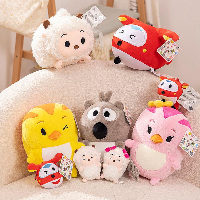 Cute Chicken & Bear Plush Toy - Pleasant Goat Edition