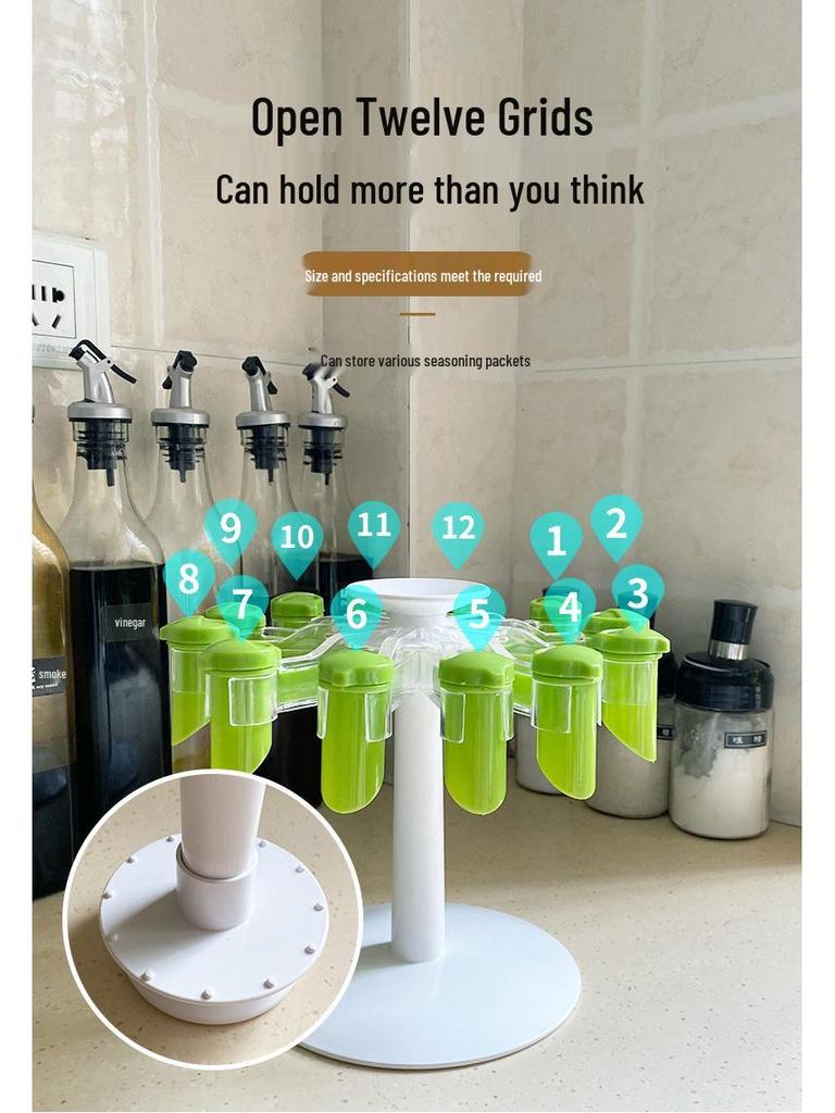 Rotating Kitchen Spice Rack Organizer