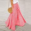 Ladies' Fashionable, Elegant, Versatile Temperament Plaid Mid Length, High Waist, Large Swing Skirt With A Sense Of Drape, Half Skirt