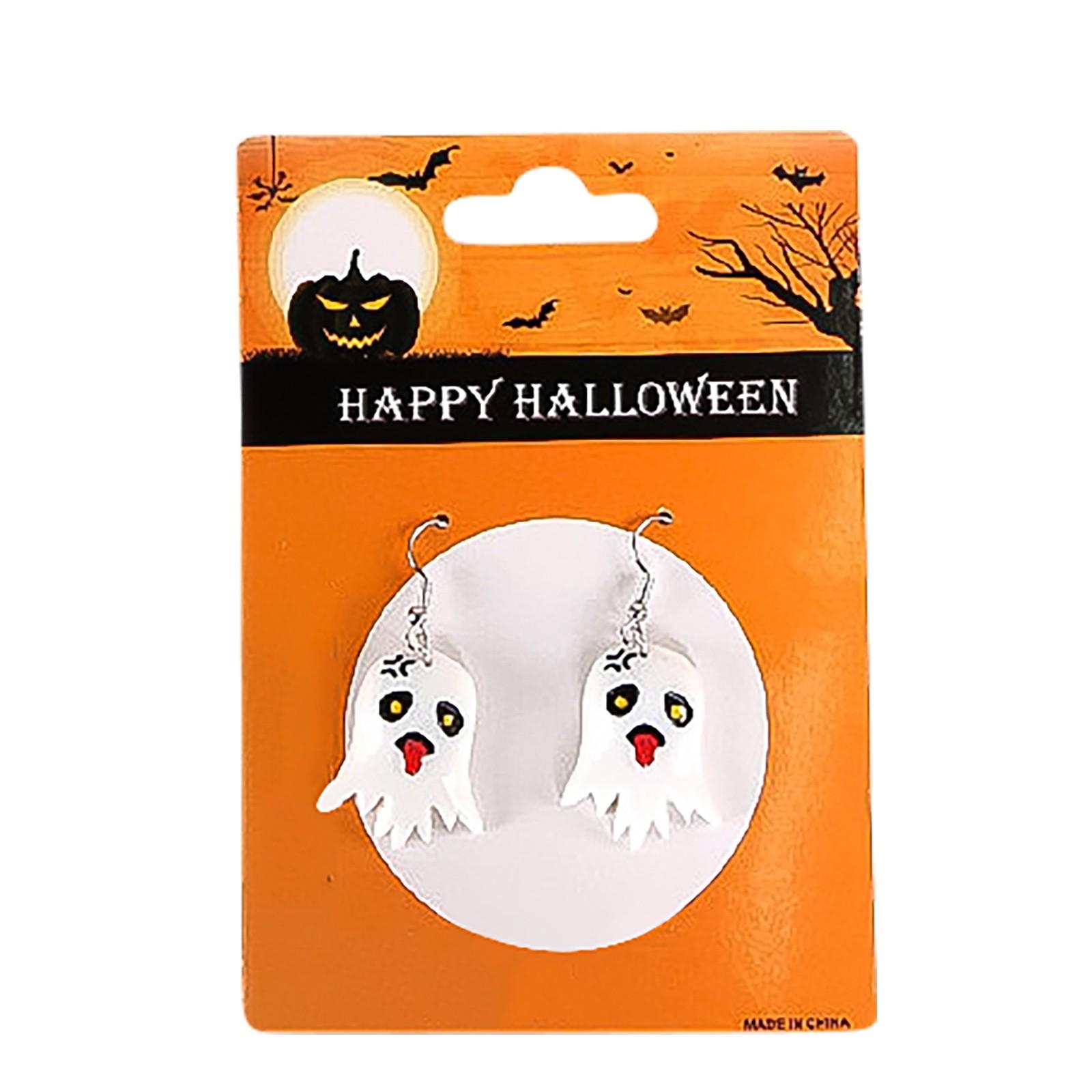 

Серьги на Хэллоуин. Праздничные серьги для девочек. Серьги для вечеринки на Хэллоуин. Женские серьги. One Size белый