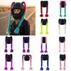 2pcs/pair Gradient Ramp Woman Braids Wig Helmets Decor Twist Dual Pigtail Ponytail for Motor Bike