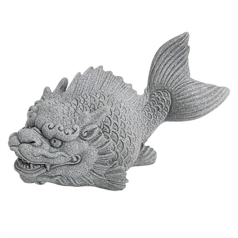 Blue Sand Stone Fish Dragon Decoration Gift Simple Living Room Household Creative Landscape Table Decoration Dragon Fish Tea Pet