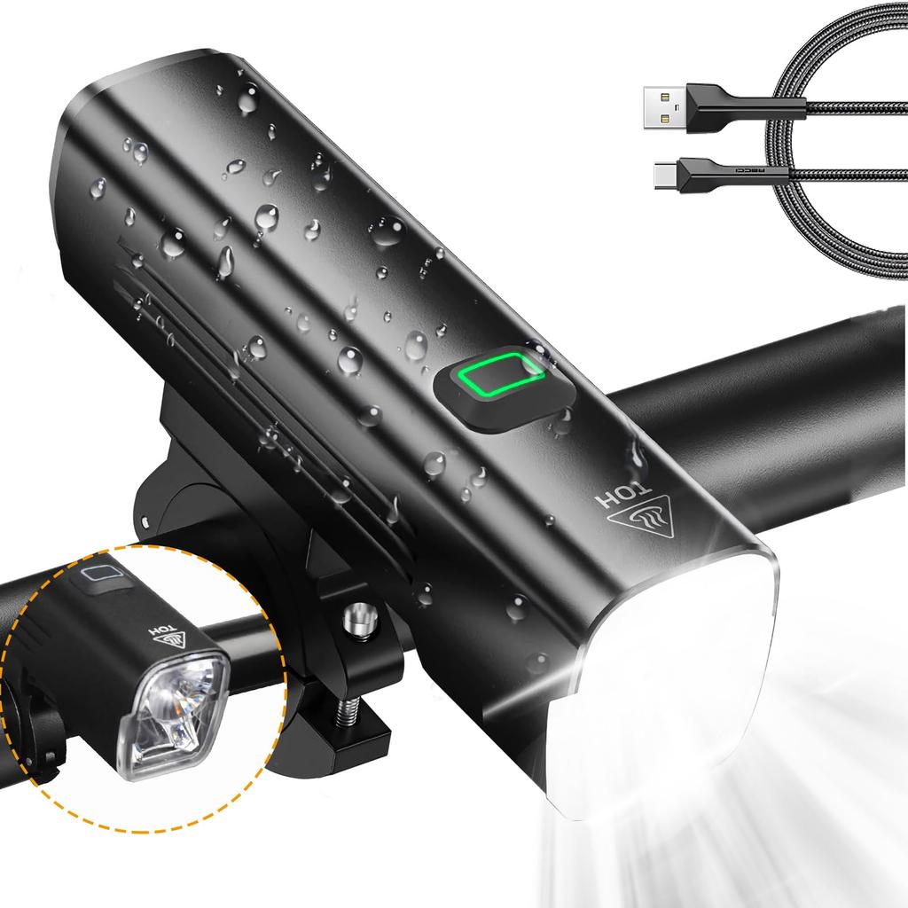 USB Rechargeable Bicycle Made of Aluminum IPX6 Easy to Install and Perfect for Commuting to School or Outdoor and Emergency Lighting with Japanese