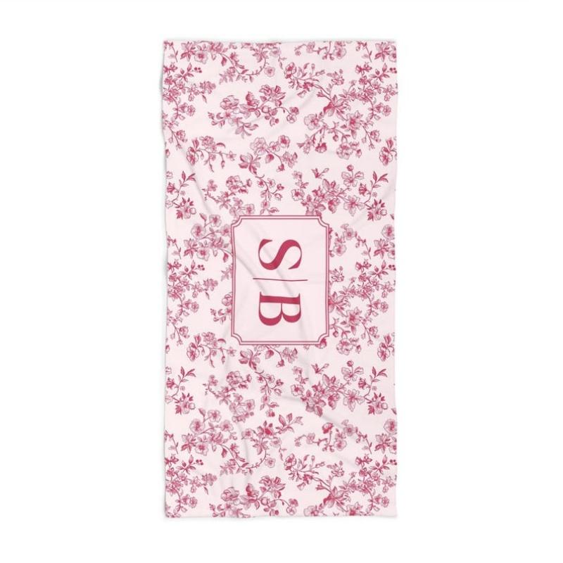 

Beach Towel Beach Towel Blue Toile Bachelorette Beach Towel Art Towel Bulk Discount W40*H60(CM)