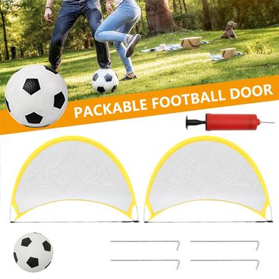 2 Peças Rede de Gol de Futebol Dobrável Rede de Gol Portátil para Treinamento de Futebol Tenda Brinquedos de Jogo para Crianças Interior Exterior Portão de Prática de Bola de Futebol