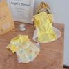 Summer Pet Dog Dress Sweet Corgi Teddy Clothes Cute Dog Skirt  Pet Supplies