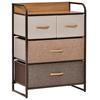 Chest of Drawers Cabinet with 4 Drawers Made of Linen Storage Cabinet with Metal Frame for Bedroom, Living Room