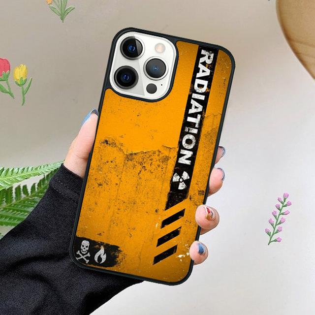 Nuclear Radiation Warning Sign Phone Case For iPhone 17 Air 15 16 11 12 13 14 Pro Max Cover For iPhone 17 Air Max Plus Fundas