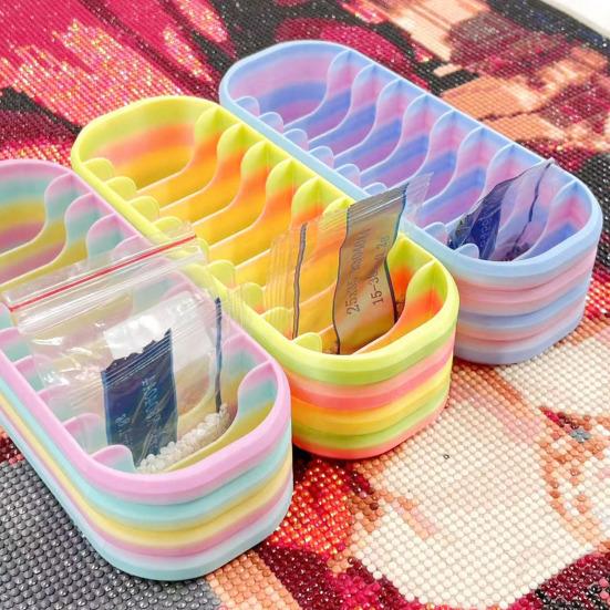 Úložný box na diamantové sáčky Držák na příslušenství pro Diamond Art s 10 přihrádkami Organizér na řemeslnické potřeby pro diamantové sáčky Tužky A Nástroje