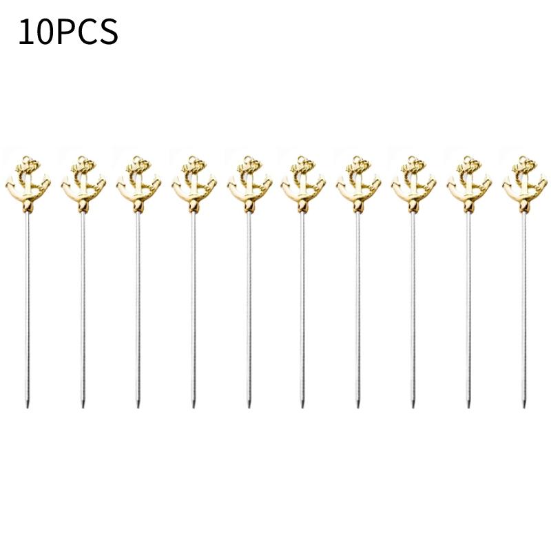 5-10Pcs Creative Stainless Steel Cocktail Picks Martini Picks Juice Decoration Picks Bar Bartending Tools Kitchen Accessories